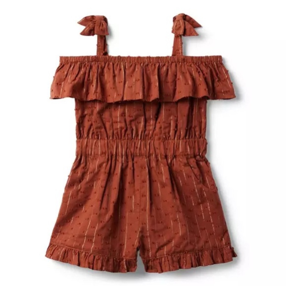 Janie and Jack Swiss dot romper jumper